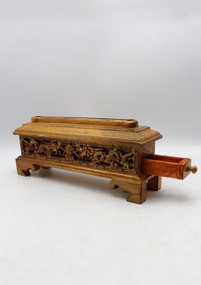Slik Dragon Crafted Wooden Incense Burner- Large