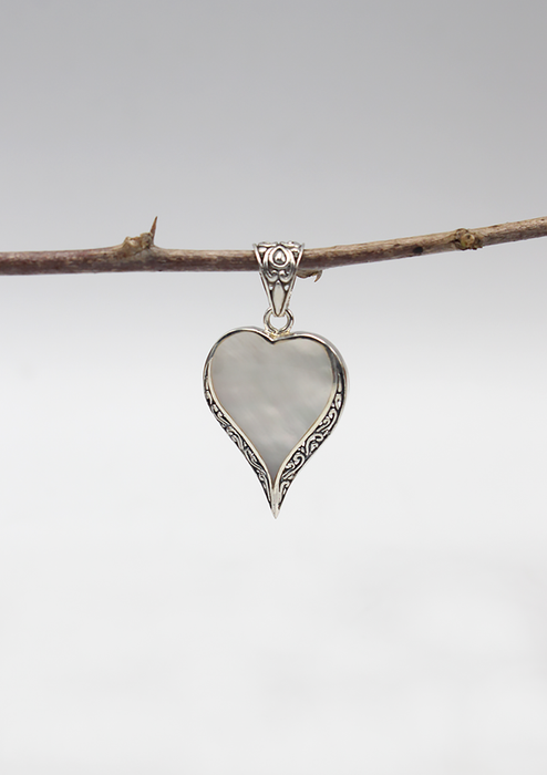 Sterling Silver Heart Love Pendant Indonesia