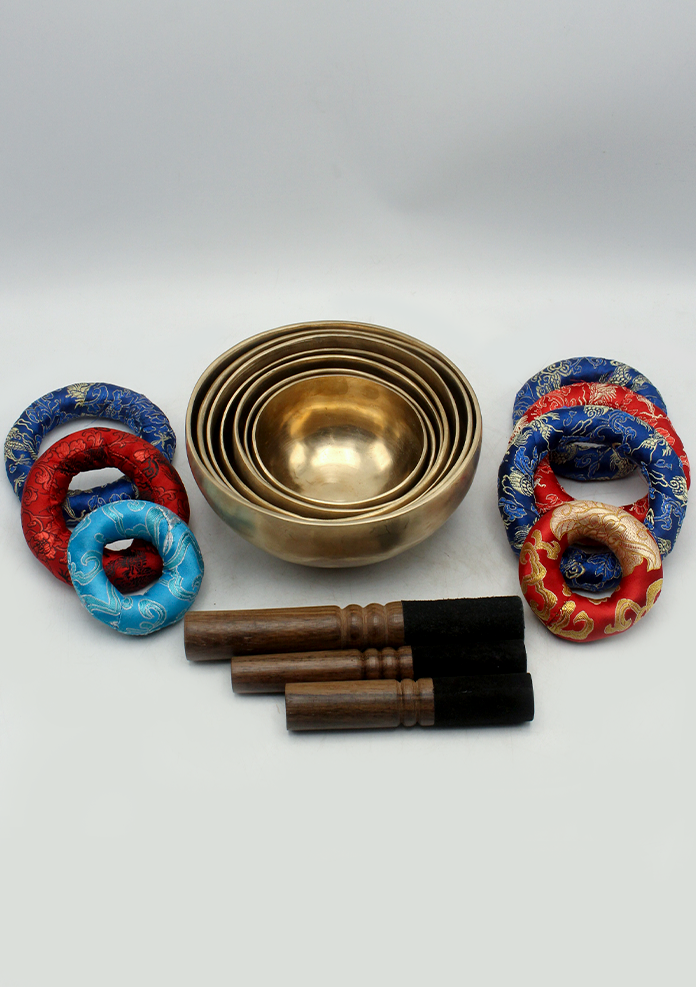 Seven Chakra Tuned Practitioner Singing Bowl- Set of 7