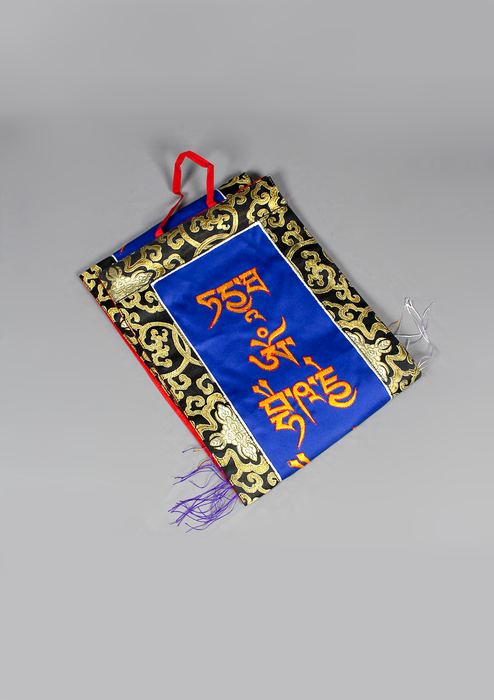 Medicine Buddha Mantra Brocade Wall Hanging