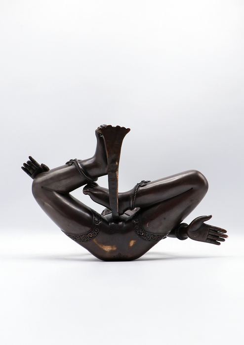 Masterpiece Newa Arts Copper Oxidized Apsara Statue 9"H