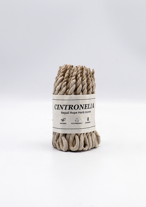 Handcrafted Artisanal Cintronella Nepali Rope Herb Incense