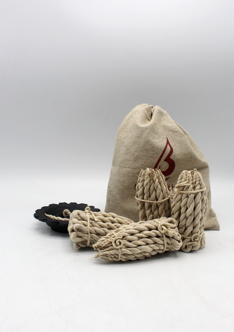 Bhoomithan Rope Incense with Spiral Clay Incense Burner