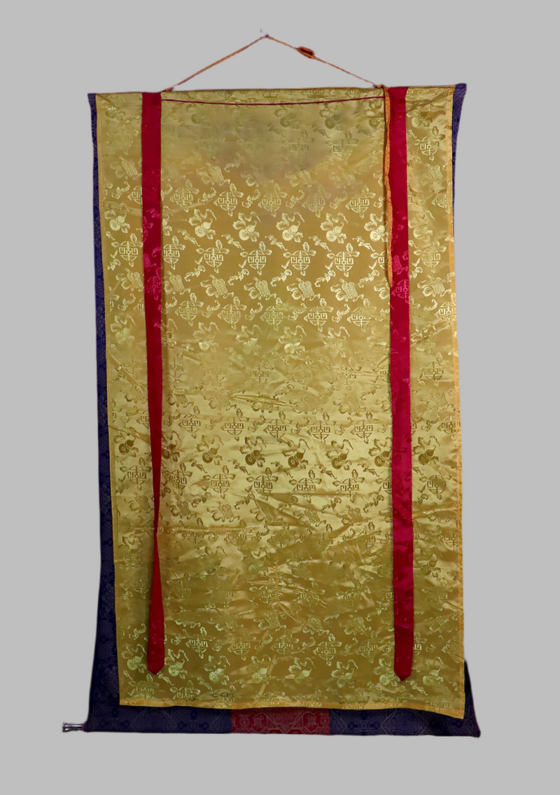 Green Tara Brocade Thangka Painting