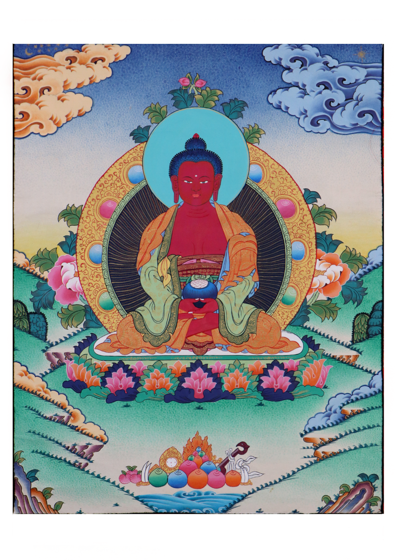Amitabha Brocade Thangka Painting