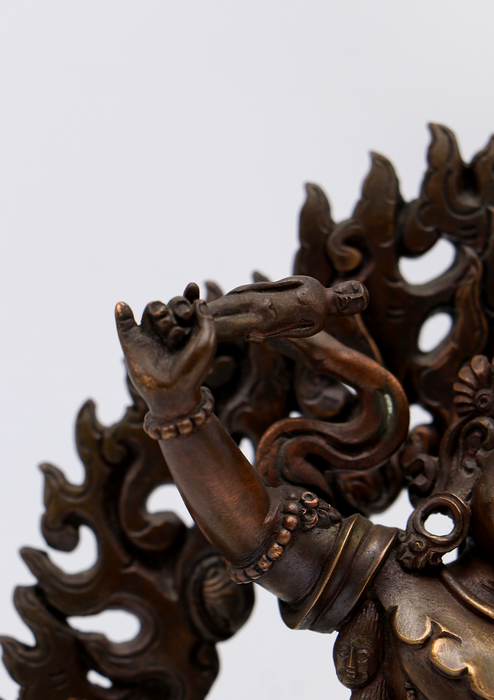 Masterpiece  Ekjati  Copper Oxydized Wrathful Protector Statue