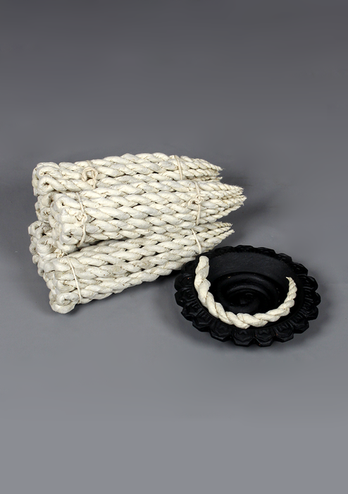 Phoolbatti Rope Incense with Spiral Clay Incense Burner