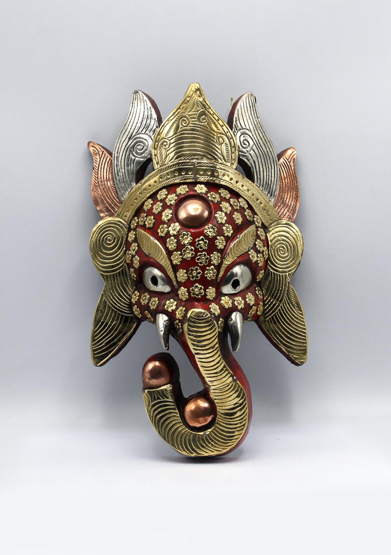 Hand Painted Ganesh Wall Hanging Mask