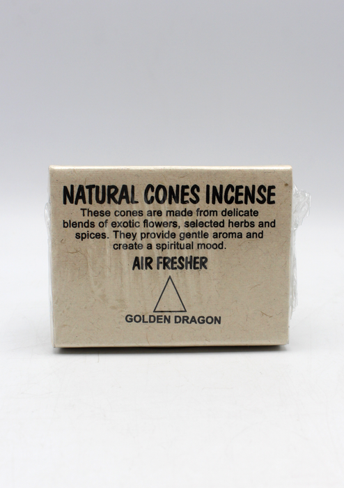 Golden Dragon Tibetan Natural Cone Incense