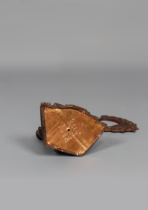 Oxidized Copper Amitabha Buddha Statue 3.8" H