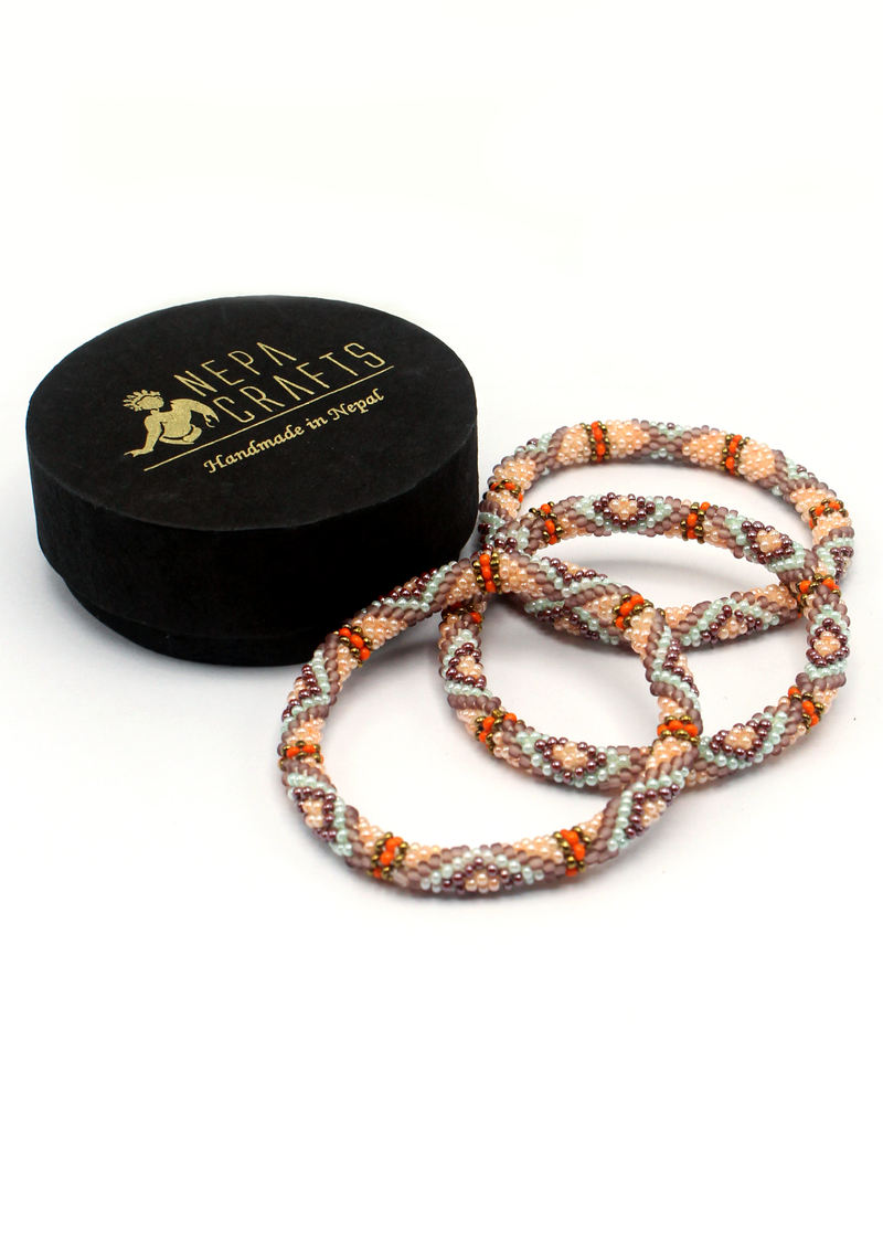 Dhaulagiri  Roll on Beads Bracelet Gift Set of 3 in Eco-Friendly Jewelry Box