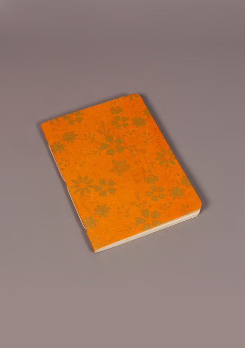 Yellow Botanical Flower Design Lokta Paper Journal