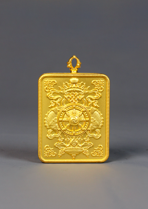 Samantabhadra Mini Thangka Amulet Pendant