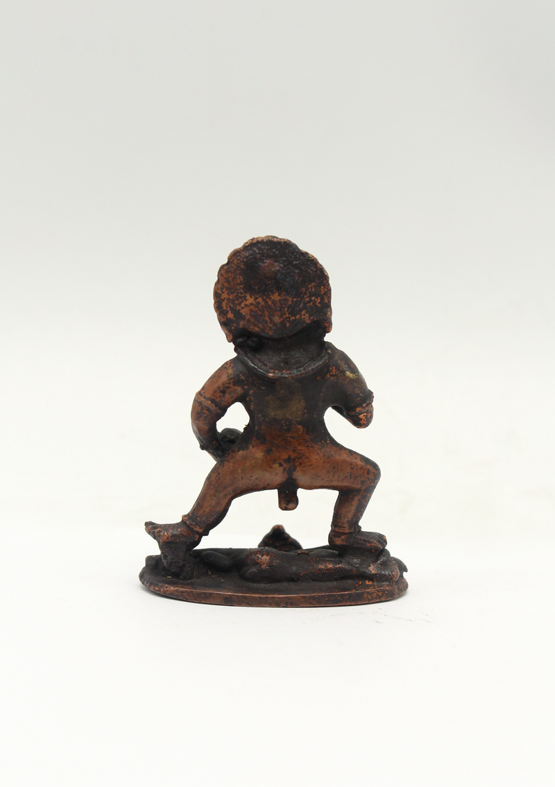 Copper Mini Black Jambala Statue 3"