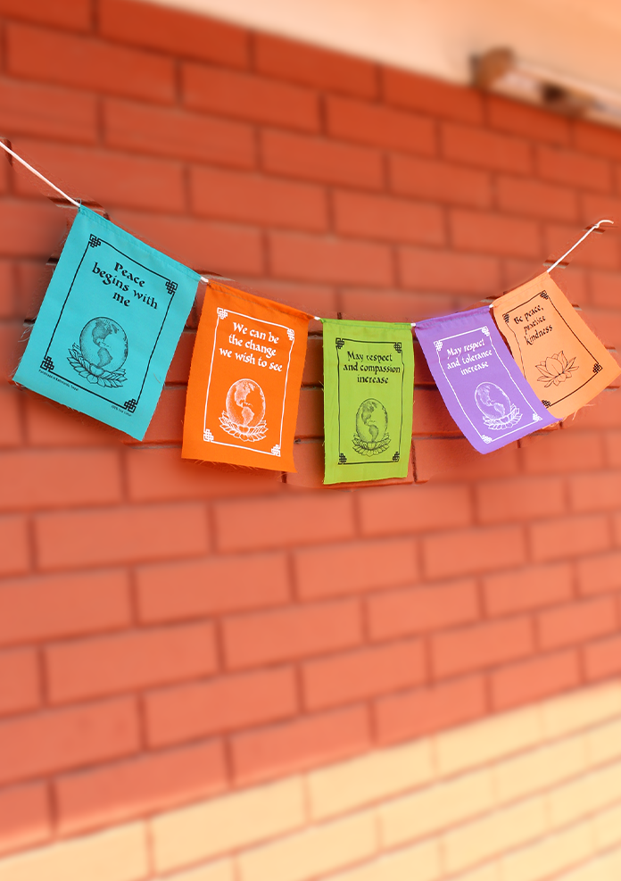 Peace  English Prayer Flags of Compassion and Passion