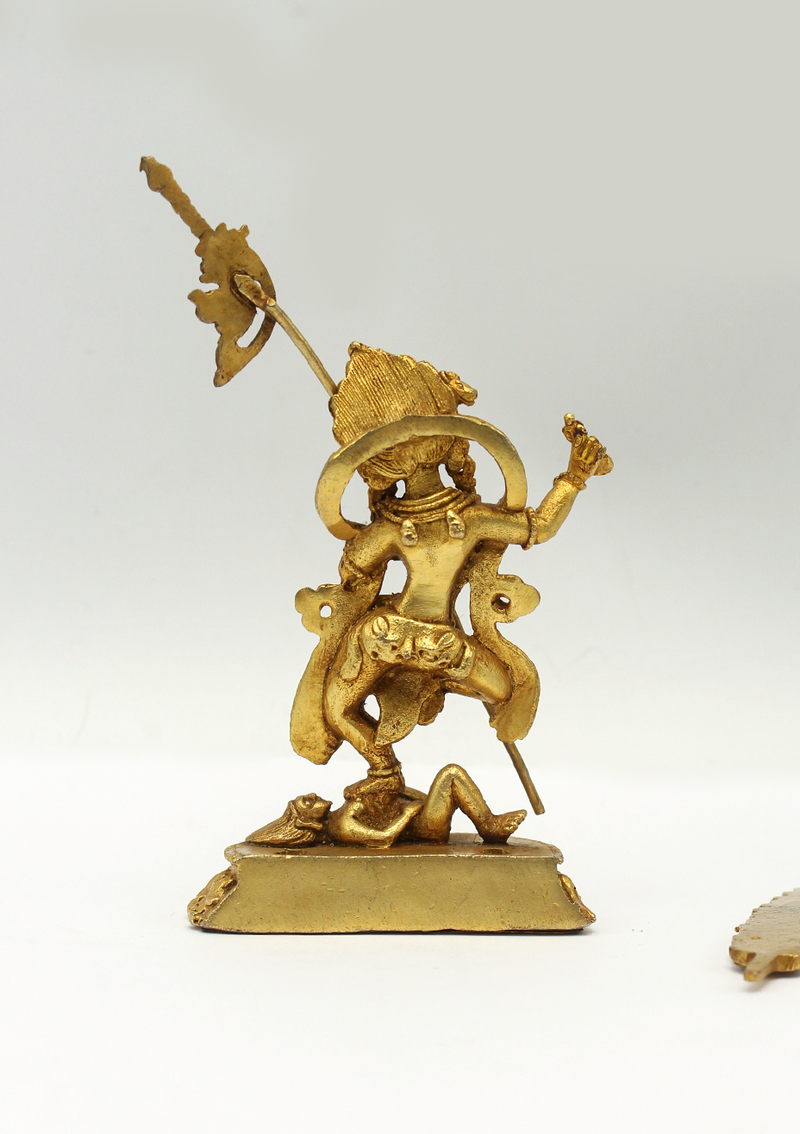 Gold Electroplated Jogini Statue 4"H