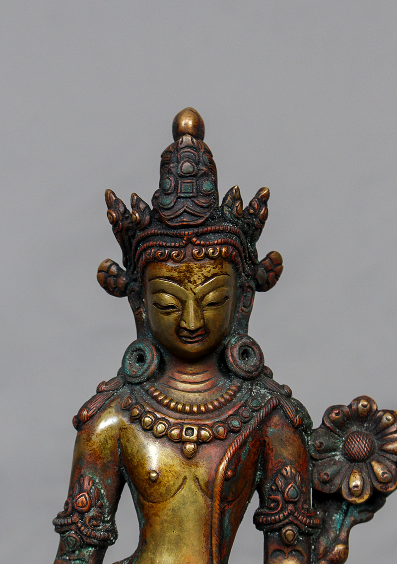 Antique Bronze  Lokeshvara Statue 11.25" H