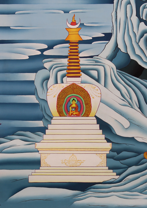 White Tara Brocade Thangka Painting