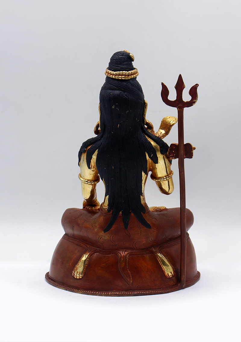 Gold-Plated Shiva Mahadeva Lord of the Universe  Statue 8" H