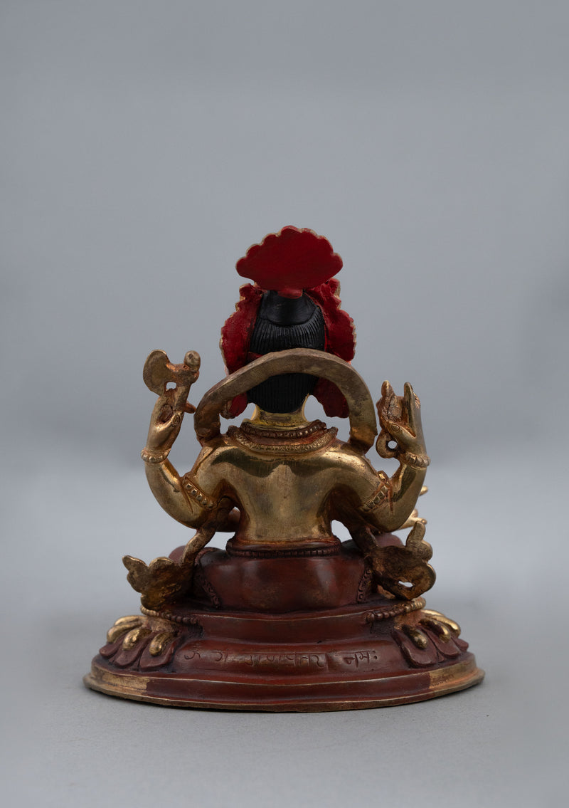 Partly Gold Plated Ganesh Statue 4.75" H