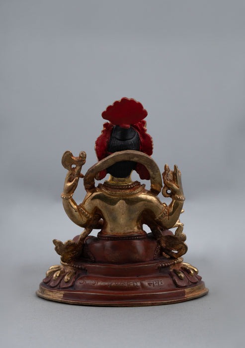 Partly Gold Plated Ganesh Statue 4.75" H