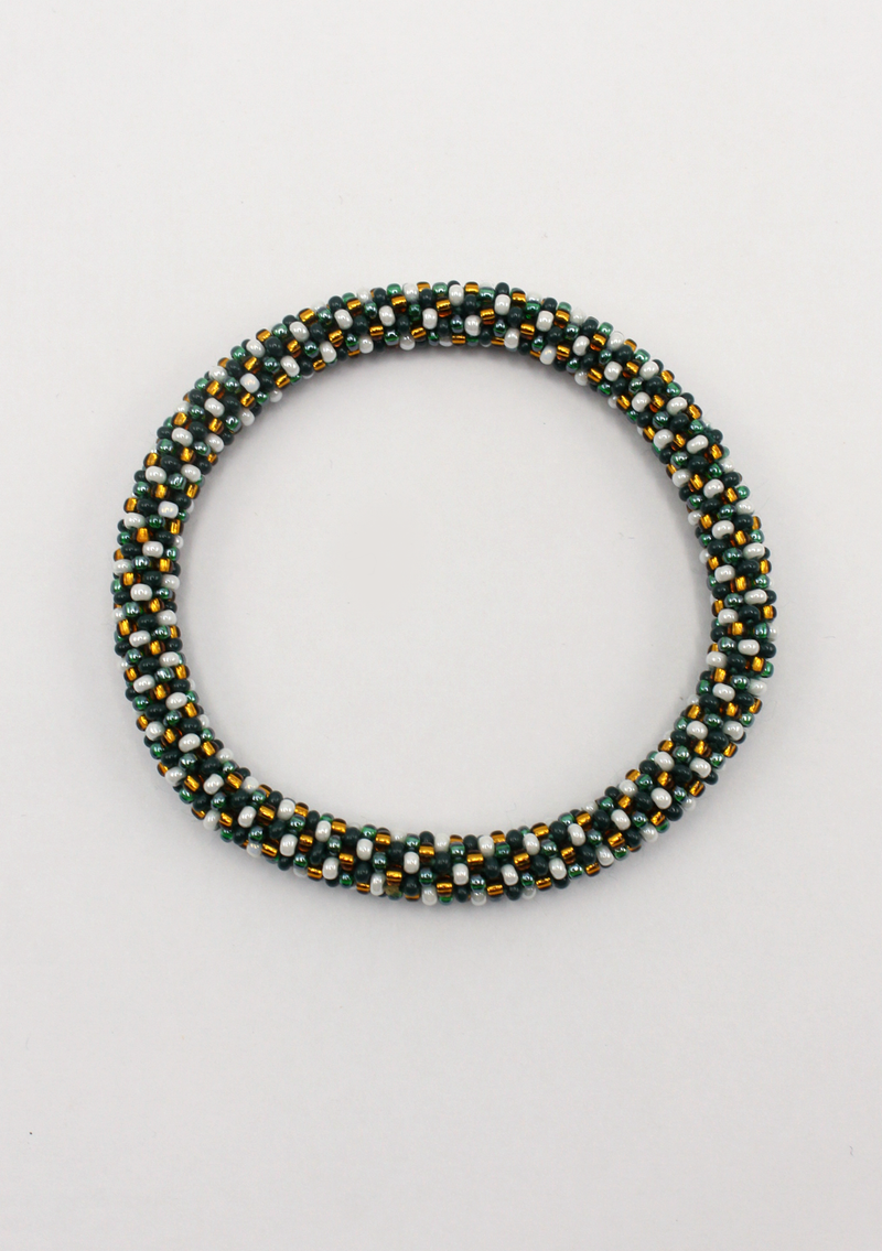 Golden Green Roll on Beads Mata Parwati Shrawan  Bracelet