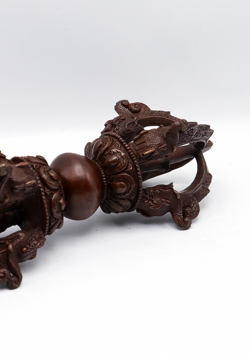 Copper Oxydized Dorjee Vajra 13"L