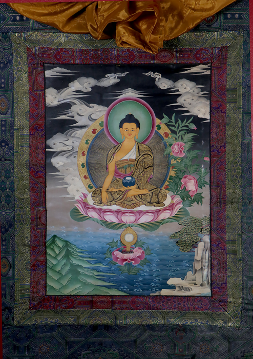 Shakyamuni Brocade Thangka Painting