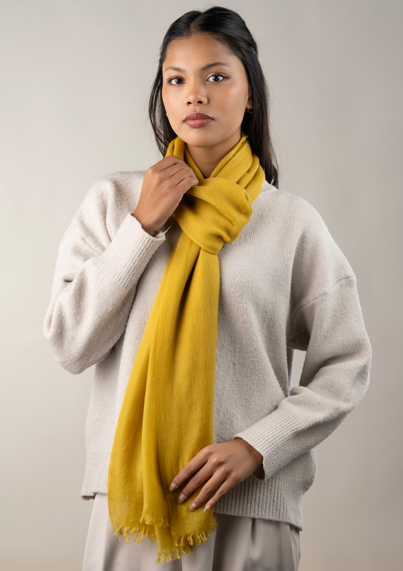Premium 100% Cashmere Pashmina Shawl - Acacia