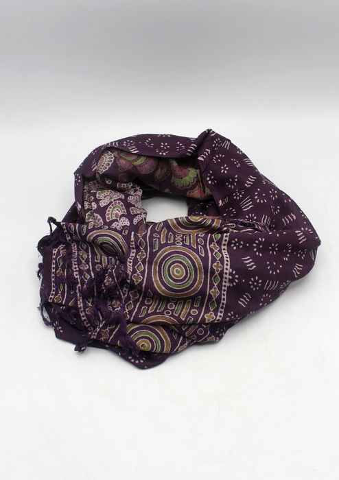 Mandala Purple Shawl for Yoga and Meditation