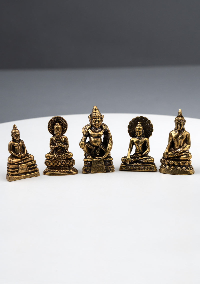 Brass Mini Buddhist Deities Statue 1"