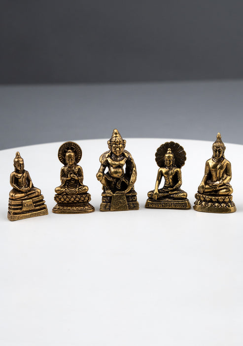 Brass Mini Buddhist Deities Statue 1"