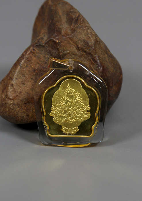 Buddhist Deity With Mantra Pendant