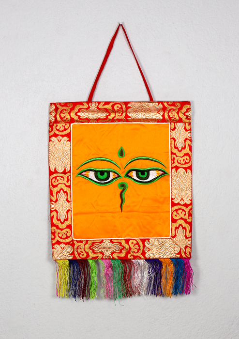 Buddha Eyes Brocade Wall Hanging