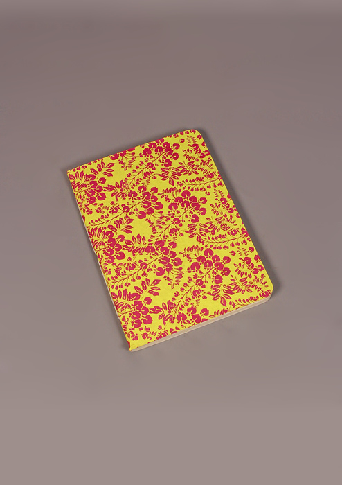 Yellow Botanical Flower Design Lokta Paper Journal