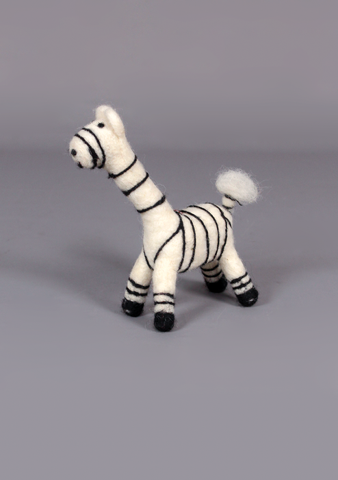 Handmade Felt Zebra Hanging Decor