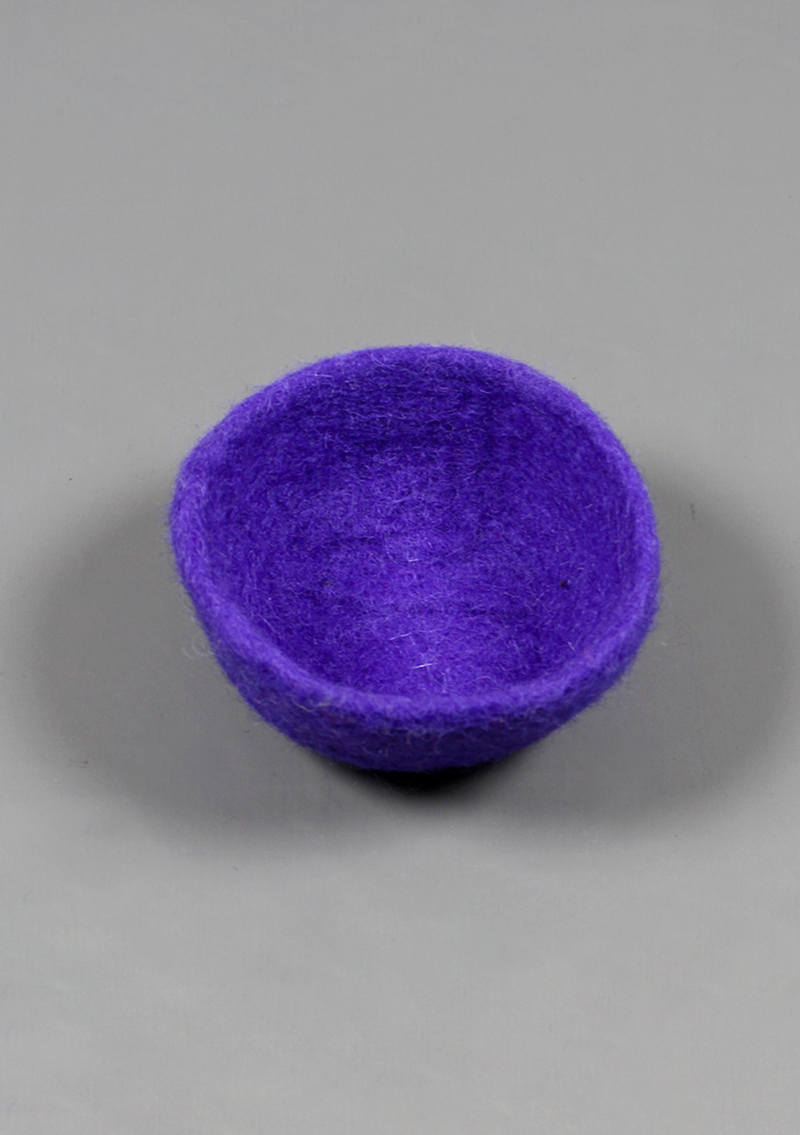 Handcrafted Mixed Color Nepal Felt Bowls 4"
