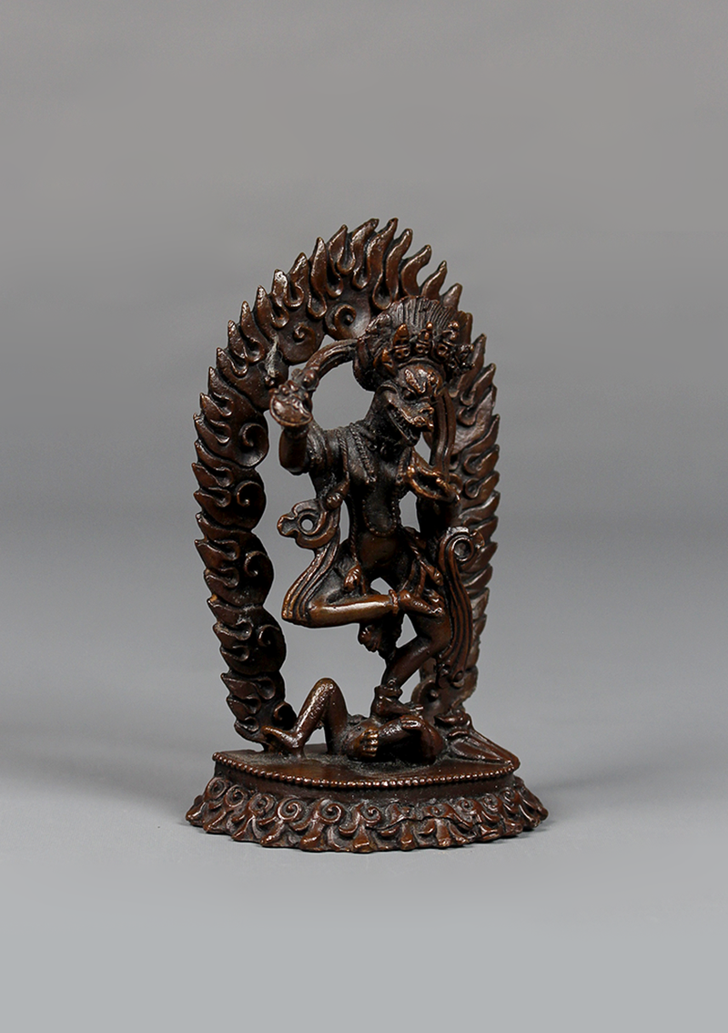 Copper Simhamukha Statue 3.75"