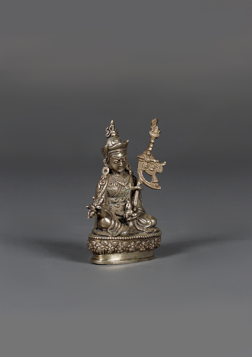 Sterling Silver 925  Guru Rinpoche Statue 5.5 cm H