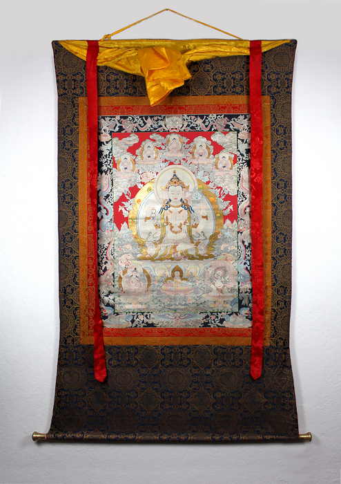 Chenrezig Khadi Brocade Thangka Painting