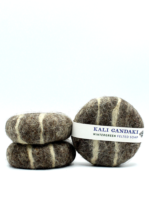 Kali Gandaki WinterGreen Felted Herbal Soap