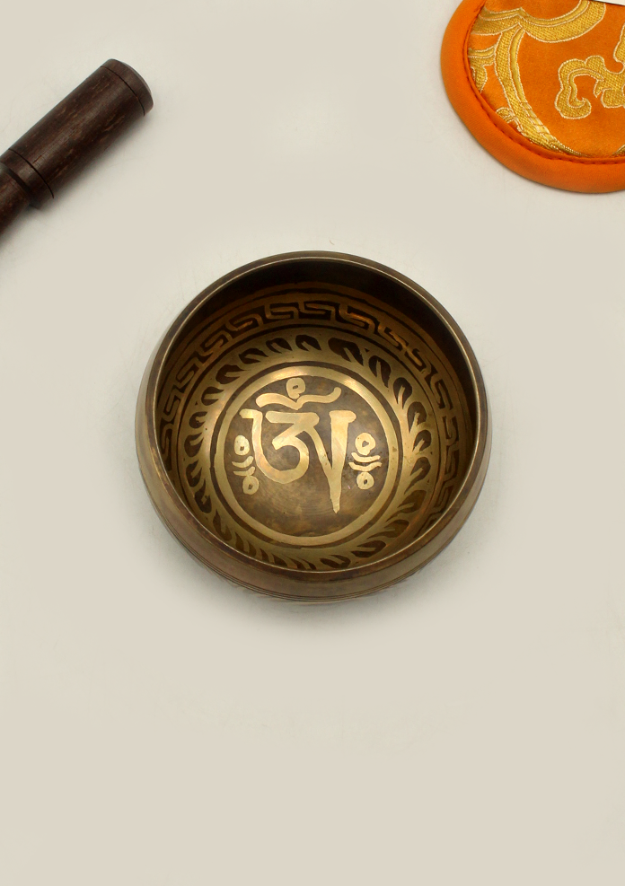 Tibetan Om Handmade Singing Bowl