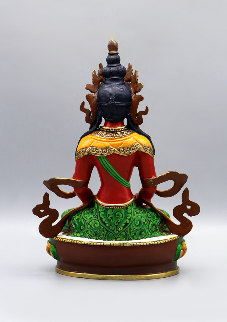 Apparmita Colored Red & Green Statue 9"H
