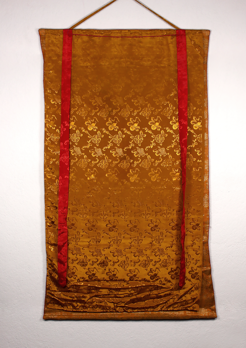 Shakyamuni Buddha Hongkong Silk Brocade Thangka Painting