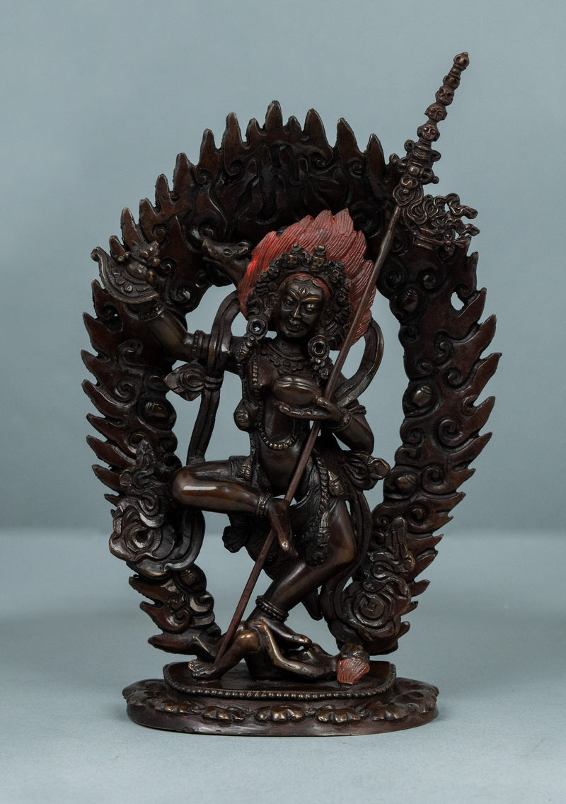 Copper Oxidized Vajrabarahi Statue