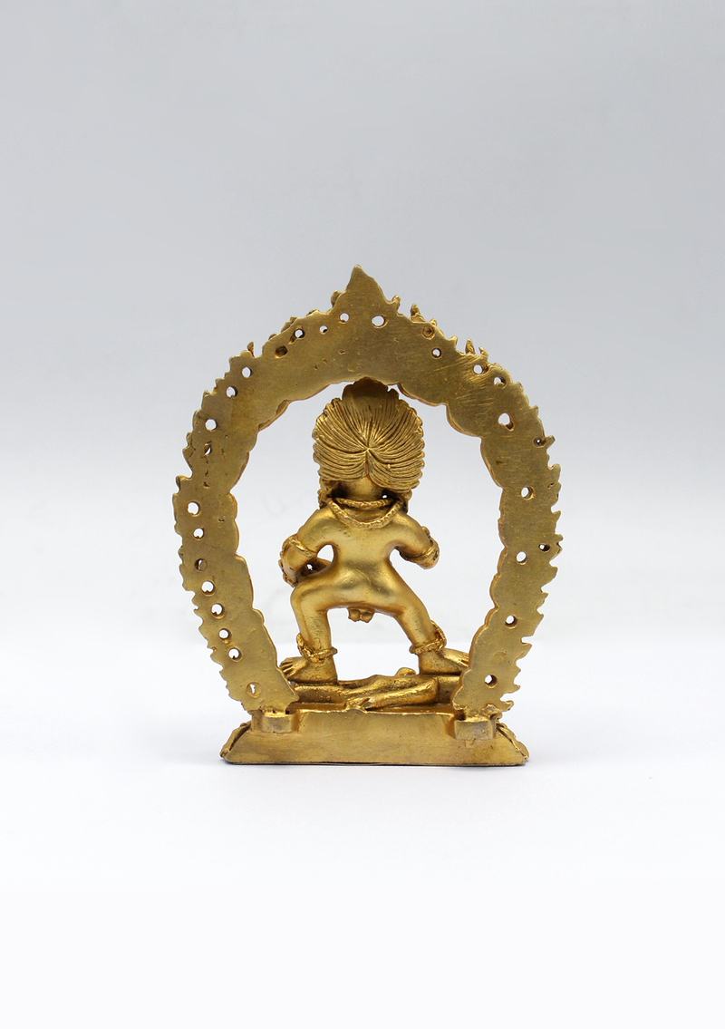 Gold Plated Kubera Statue 3.5"H