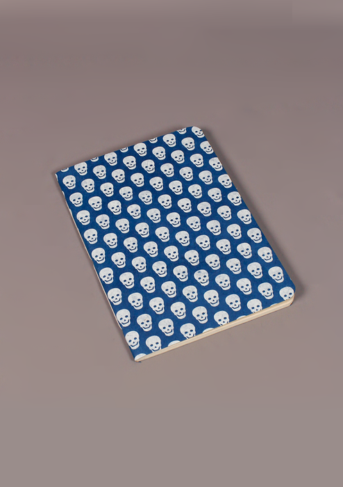 Blue Skull Design Lokta Paper Journal