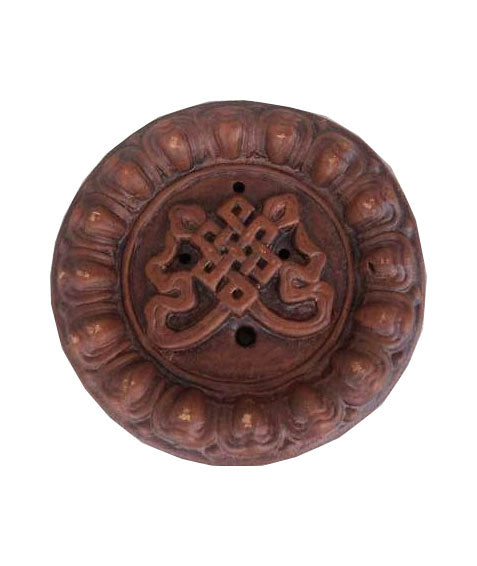 Auspicious Symbol Clay Incense Burner