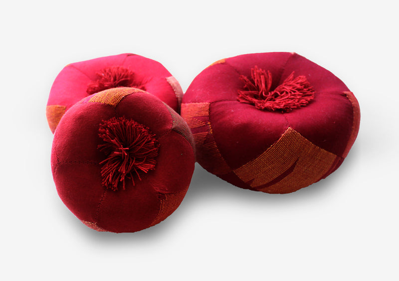 Fair Trade Maroon Singing Bowl Cushion/Pillow-Three Sizes Available
