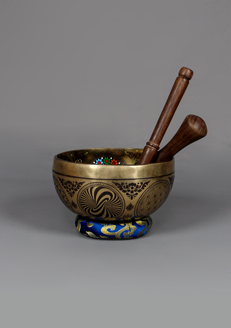 Hand Painted Seven Chakra Singing Bowl 7"